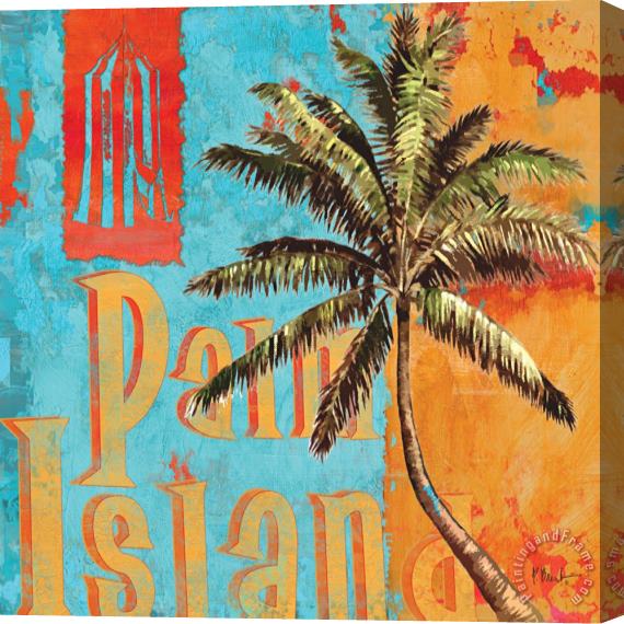 Paul Brent Rojo Palm II Stretched Canvas Print / Canvas Art