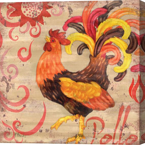 Paul Brent Royale Rooster II Stretched Canvas Print / Canvas Art