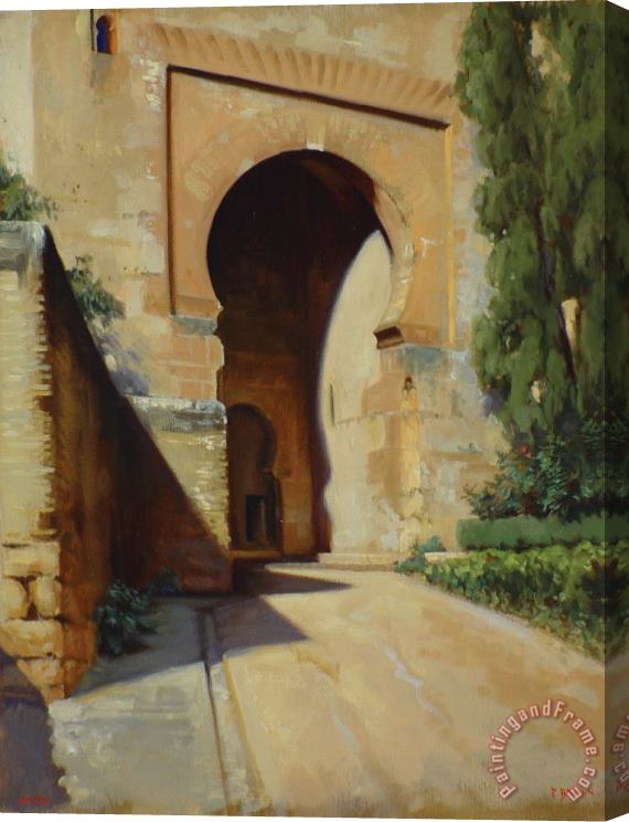 Paul Brown Puerta De La Justica, Alhambra Stretched Canvas Painting / Canvas Art