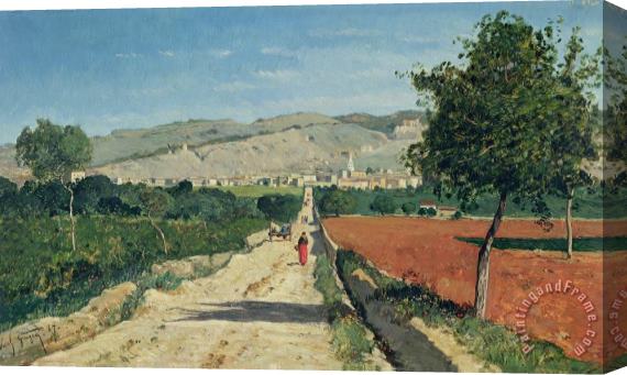 Paul Camille Guigou Landscape in Provence Stretched Canvas Print / Canvas Art