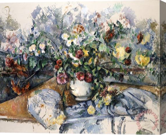 Paul Cezanne A Large Bouquet of Flowers Stretched Canvas Painting / Canvas Art