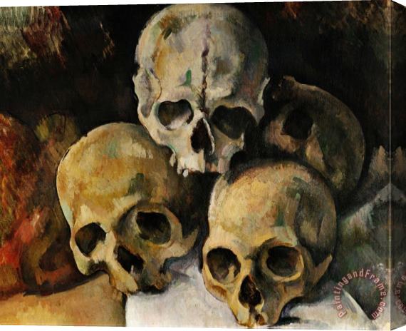 Paul Cezanne A Pyramid of Skulls 1898 1900 Stretched Canvas Painting / Canvas Art