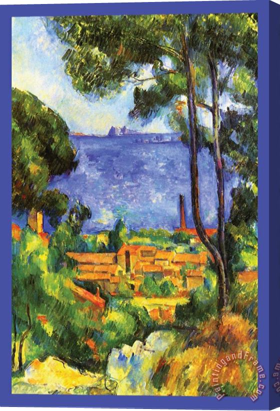 Paul Cezanne A View Through The Trees of Stretched Canvas Painting / Canvas Art