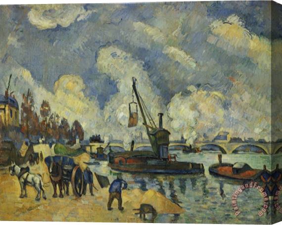 Paul Cezanne Am Quai De Bercy in Paris Um 1876 Stretched Canvas Painting / Canvas Art