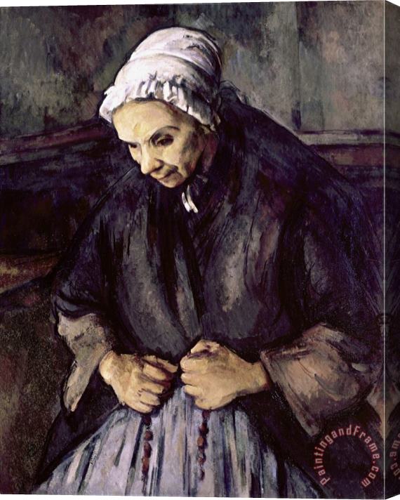 Paul Cezanne An Old Woman with a Rosary Stretched Canvas Painting / Canvas Art