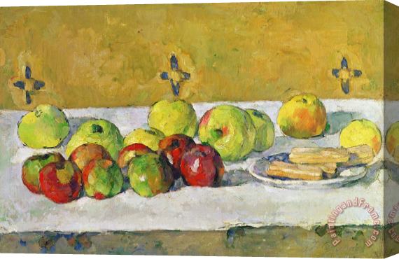 Paul Cezanne Apples and Biscuits Stretched Canvas Print / Canvas Art