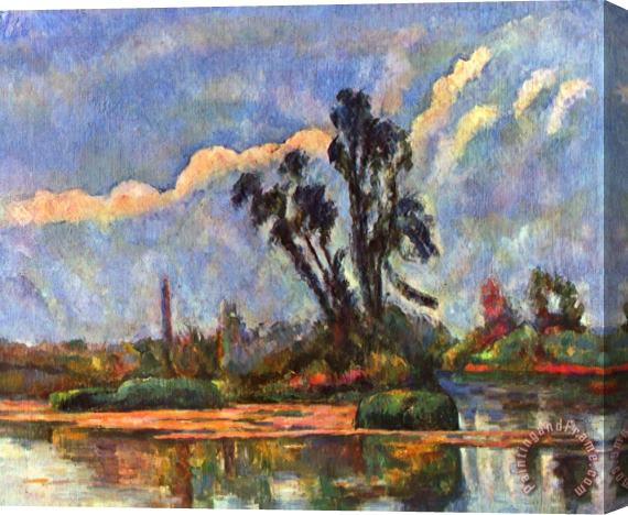 Paul Cezanne Bank of The Oise C 1888 Stretched Canvas Print / Canvas Art