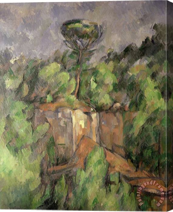 Paul Cezanne Bibemus Quarry 1898 1900 Stretched Canvas Painting / Canvas Art