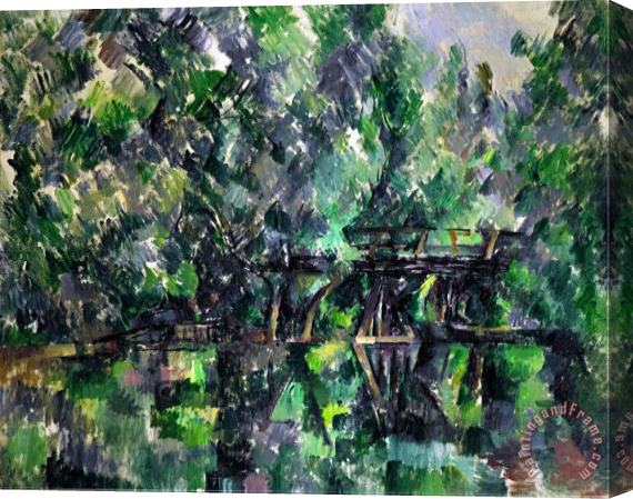 Paul Cezanne Bridge Over a Pond 1895 1898 Stretched Canvas Painting / Canvas Art