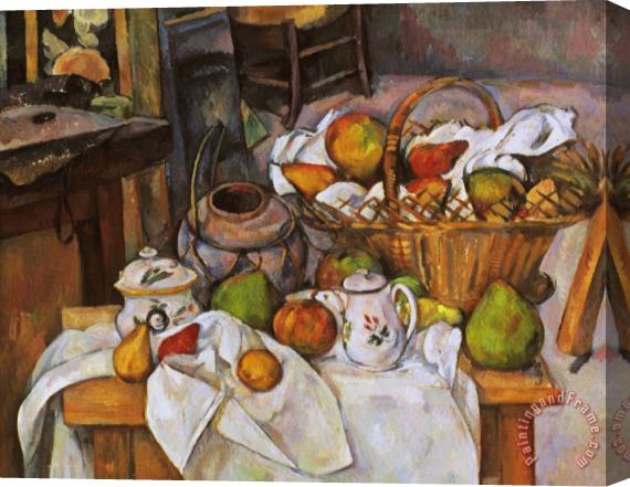Paul Cezanne Cezanne Table 1888 90 Stretched Canvas Painting / Canvas Art