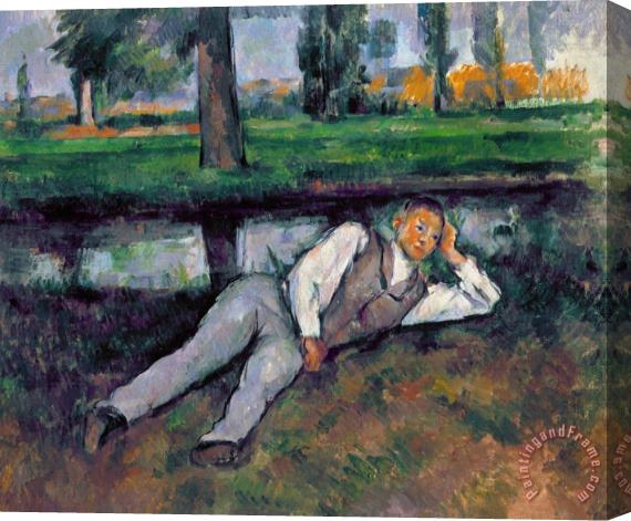 Paul Cezanne Czanne Boy Resting C1885 Stretched Canvas Print / Canvas Art