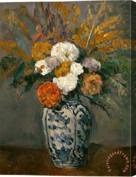 Paul Cezanne Dahlias Circa 1873 Stretched Canvas Painting / Canvas Art