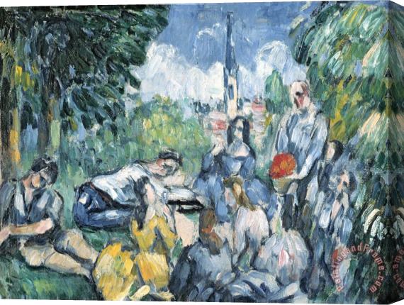 Paul Cezanne Dejeuner Sur L Herbe 1876 77 Stretched Canvas Painting / Canvas Art