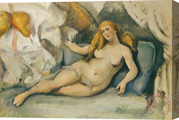 Paul Cezanne Female Nude on a Sofa Stretched Canvas Print / Canvas Art