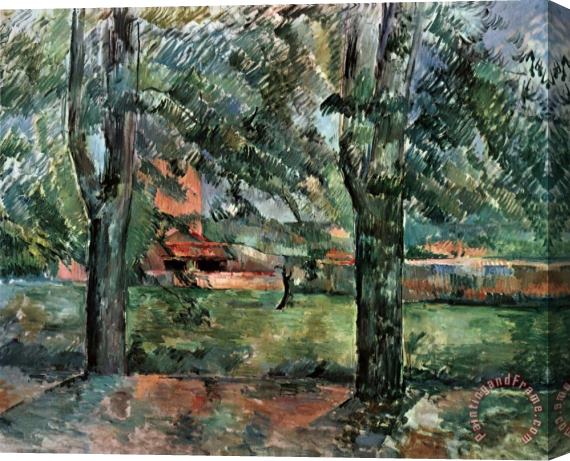 Paul Cezanne Field at Jas De Bouffan Stretched Canvas Painting / Canvas Art