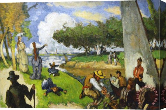 Paul Cezanne Fishermen a Fantastic Scene Stretched Canvas Print / Canvas Art