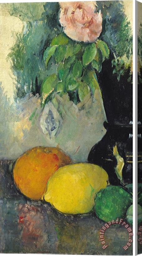 Paul Cezanne Flowers And Fruit Circa 1886 Stretched Canvas Painting / Canvas Art
