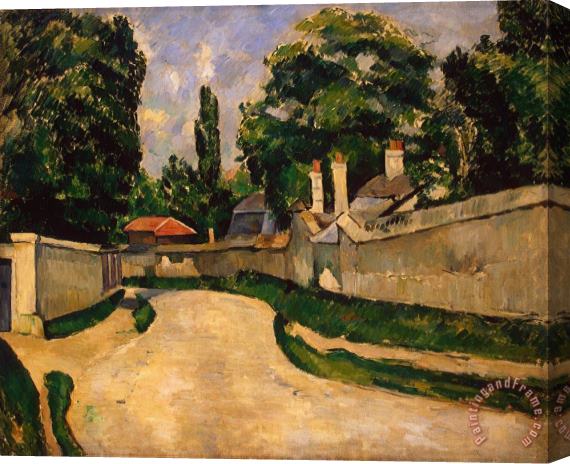 Paul Cezanne Houses Along a Road Stretched Canvas Painting / Canvas Art