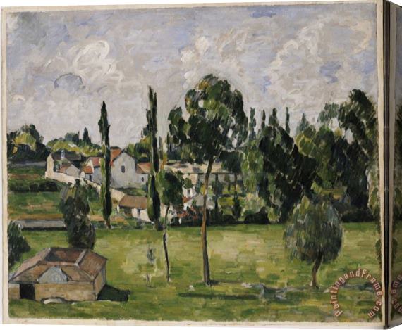 Paul Cezanne Landscape with Waterline C 1879 Stretched Canvas Print / Canvas Art