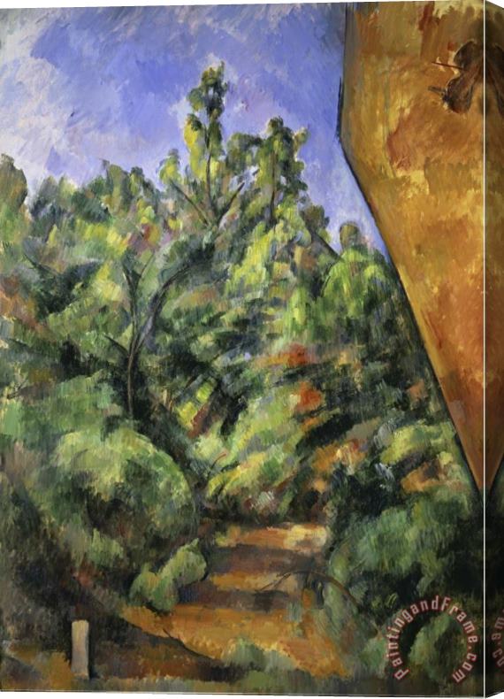 Paul Cezanne Le Rocher Rouge Stretched Canvas Painting / Canvas Art