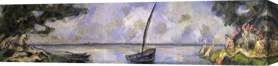 Paul Cezanne Les Baigneuses Et La Barque Stretched Canvas Painting / Canvas Art