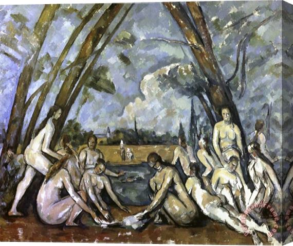 Paul Cezanne Les Grand Baigneuses No 1 Stretched Canvas Painting / Canvas Art