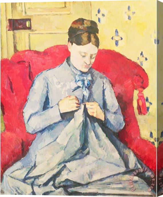 Paul Cezanne Madame Cezanne Sewing Stretched Canvas Print / Canvas Art