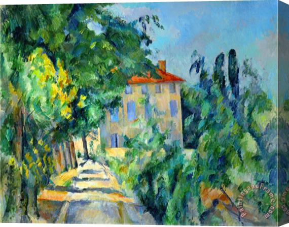Paul Cezanne Maison Au Toit Rouge House with a Red Roof 1887 90 Stretched Canvas Print / Canvas Art