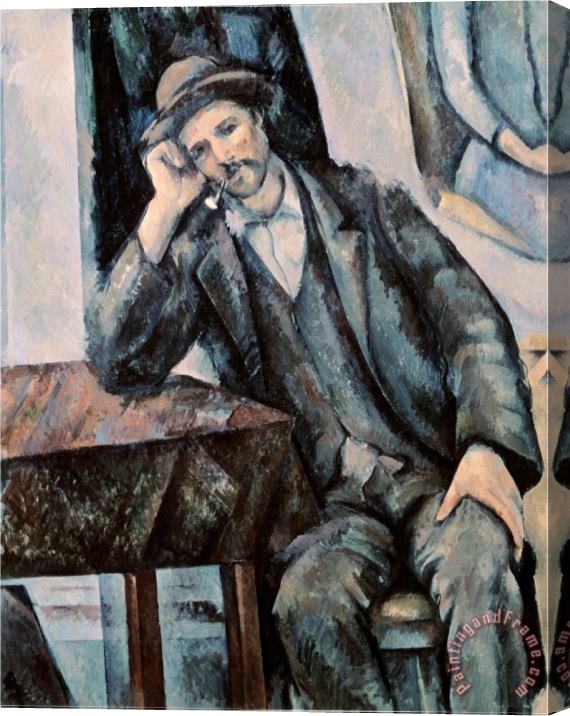Paul Cezanne Man Smoking a Pipe Stretched Canvas Print / Canvas Art