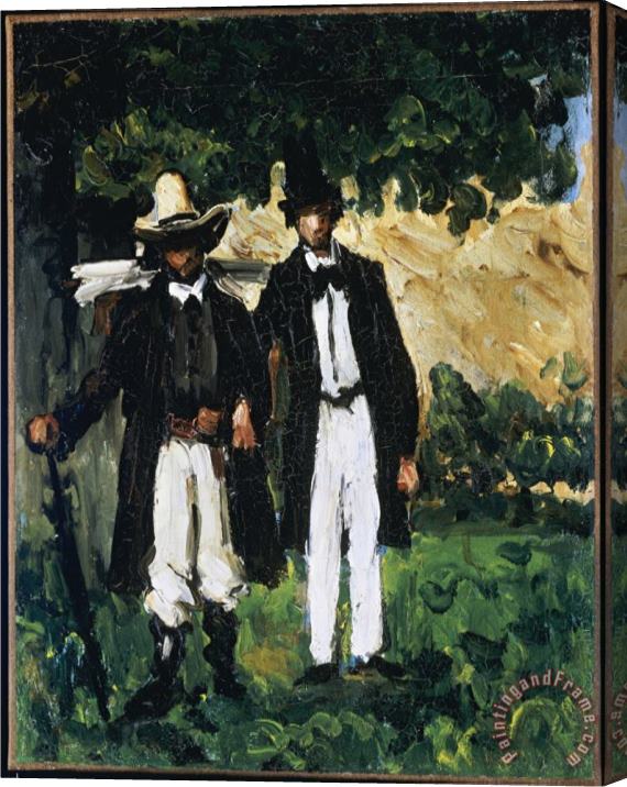 Paul Cezanne Marion And Valabregue Posing for a Picture 1866 Stretched Canvas Painting / Canvas Art