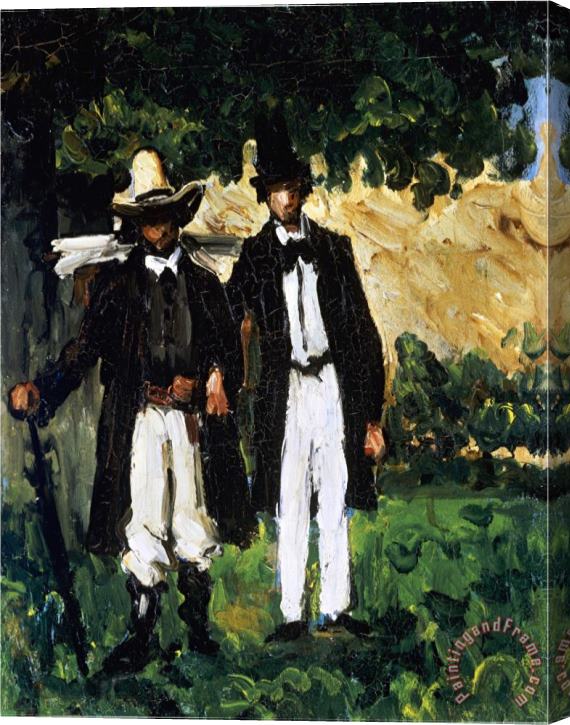 Paul Cezanne Marion And Valabregue Posing for a Picture Stretched Canvas Painting / Canvas Art