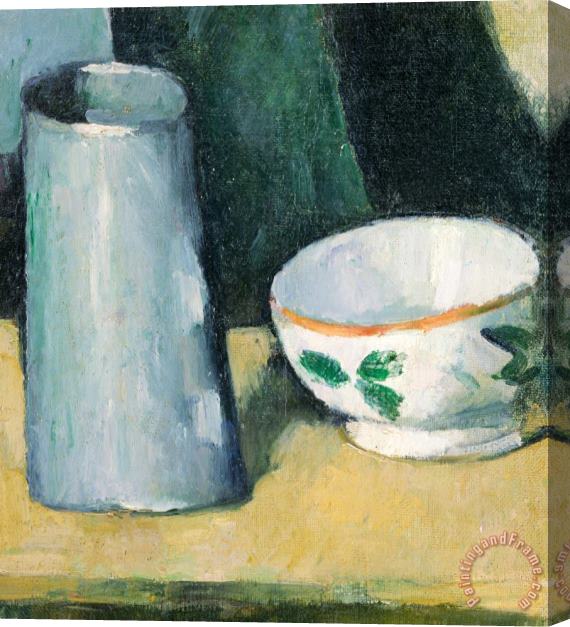 Paul Cezanne Milk Bowl And Jug Around 1880 Stretched Canvas Painting / Canvas Art