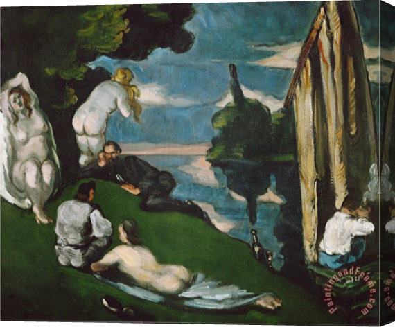 Paul Cezanne Pastorale Idyll 1870 Stretched Canvas Painting / Canvas Art