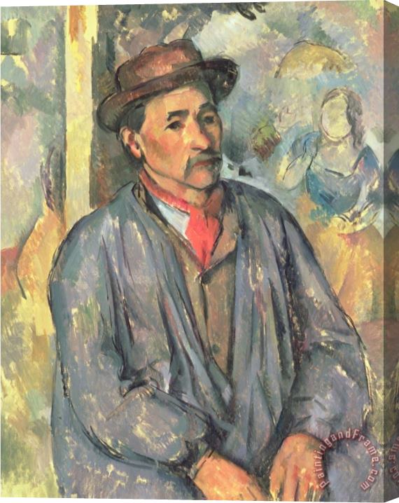 Paul Cezanne Peasant in a Blue Smock 1892 Or 1897 Stretched Canvas Print / Canvas Art
