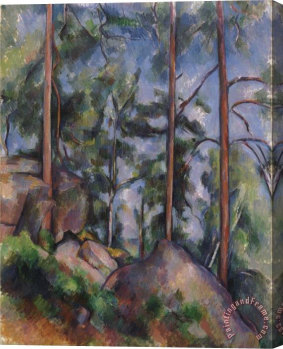 Paul Cezanne Pines And Rocks C 1897 Stretched Canvas Painting / Canvas Art