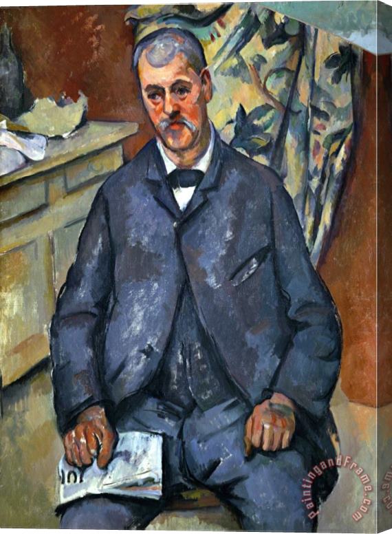 Paul Cezanne Portrait of a Sitting Man 1898 1900 Stretched Canvas Painting / Canvas Art