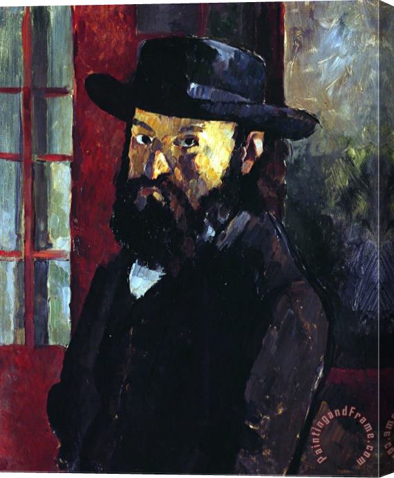 Paul Cezanne Portrait of Cezanne with Felt Hat Around 1879 Stretched Canvas Print / Canvas Art