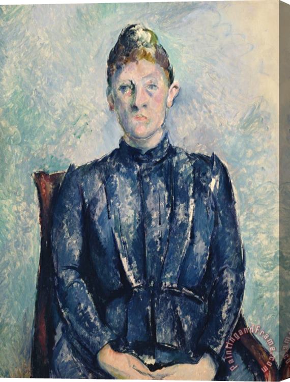 Paul Cezanne Portrait Of Madame Cezanne Stretched Canvas Painting / Canvas Art