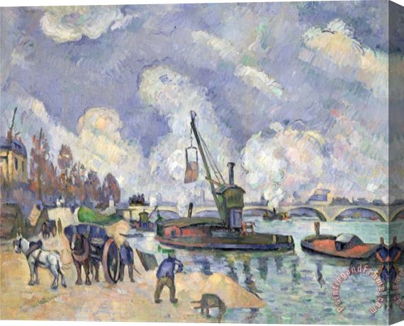 Paul Cezanne Quai De Bercy Paris 1873 75 Stretched Canvas Painting / Canvas Art