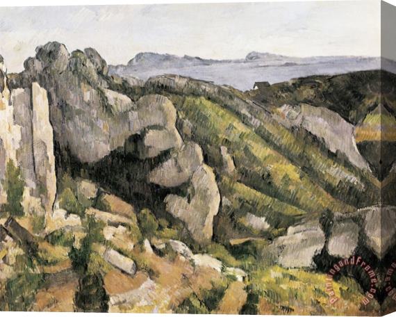 Paul Cezanne Rocks at L Estaque Stretched Canvas Print / Canvas Art