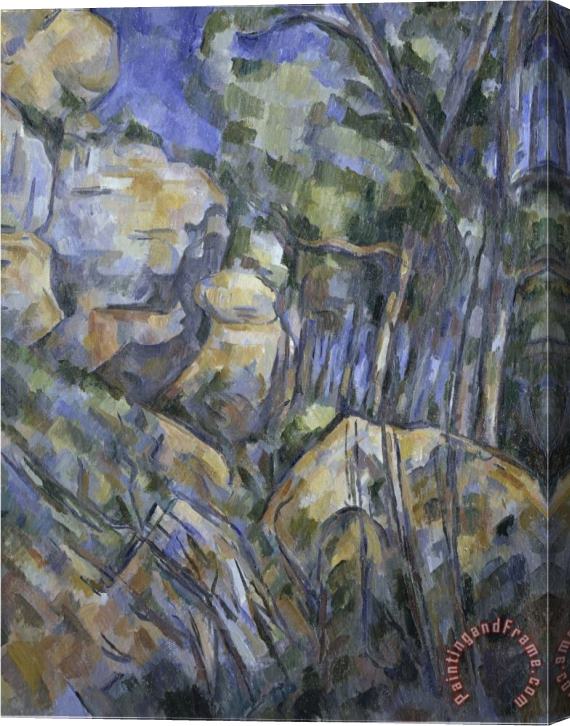 Paul Cezanne Rocks Near The Caves Above Chateau Noir C 1904 Stretched Canvas Painting / Canvas Art