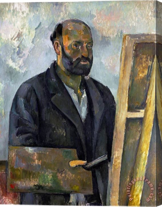 Paul Cezanne Self Portrait with Palette Stretched Canvas Painting / Canvas Art