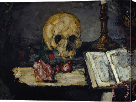 Paul Cezanne Skull And Candlestick Circa 1866 Stretched Canvas Print / Canvas Art