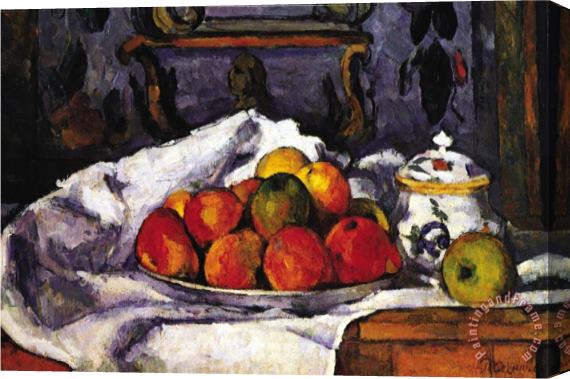 Paul Cezanne Still Life Bowl of Apples Stretched Canvas Print / Canvas Art