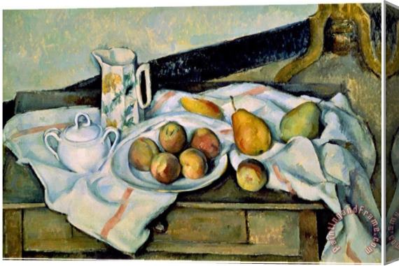 Paul Cezanne Still Life of Peaches And Pears Stretched Canvas Painting / Canvas Art
