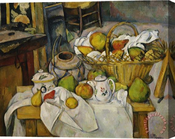 Paul Cezanne Still Life with a Basket Stretched Canvas Painting / Canvas Art
