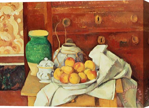 Paul Cezanne Still Life With A Chest Of Drawers Stretched Canvas Painting / Canvas Art