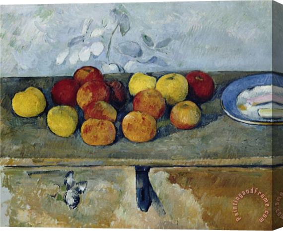 Paul Cezanne Still Life with Apples And Cookies 1879 82 Stretched Canvas Print / Canvas Art
