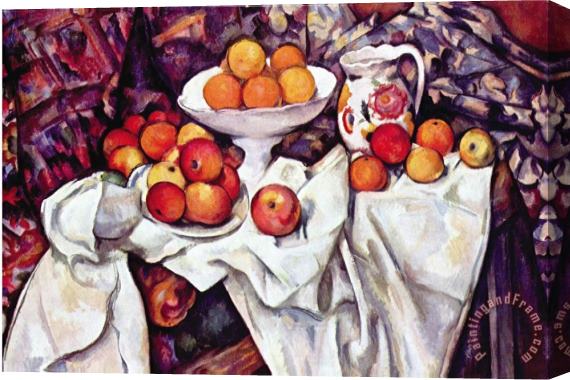 Paul Cezanne Still Life with Apples And Oranges Stretched Canvas Painting / Canvas Art