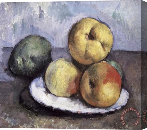 Paul Cezanne Still Life with Apples And Peaches Stretched Canvas Print / Canvas Art